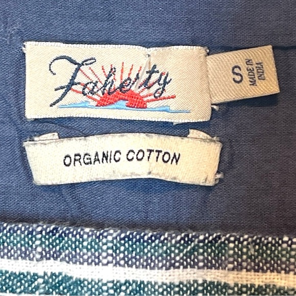 Faherty Hailee Blue Dress with White Embroidery Size S - Picture 6 of 12